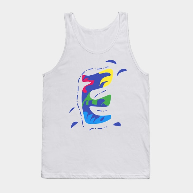 Letter E Tank Top by Fadmel